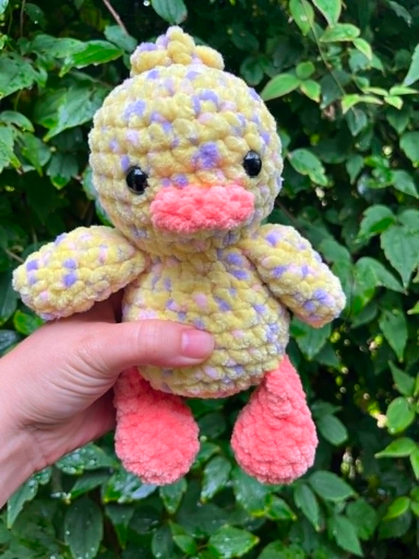 Crochet speckled duckling